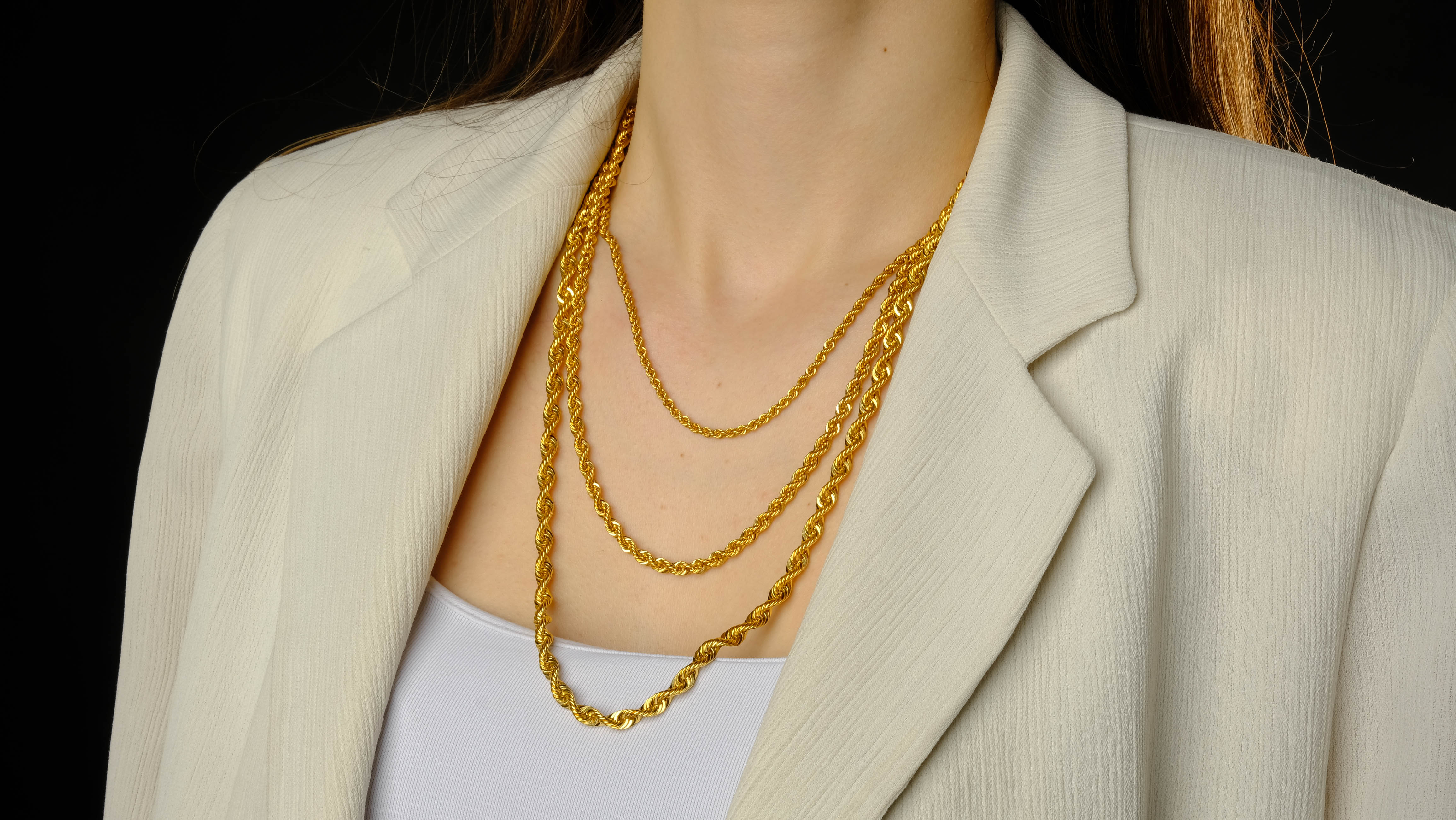 layer gold necklaces